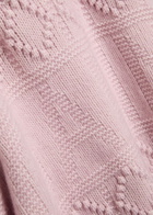Ganni Textured Wool-blend Jumper Light Pink