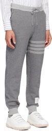 Thom Browne Gray Striped Sweatpants