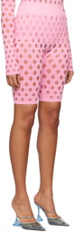 Maisie Wilen Pink Perforated Shorts