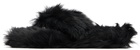 Acne Studios Black Shearling Sandals