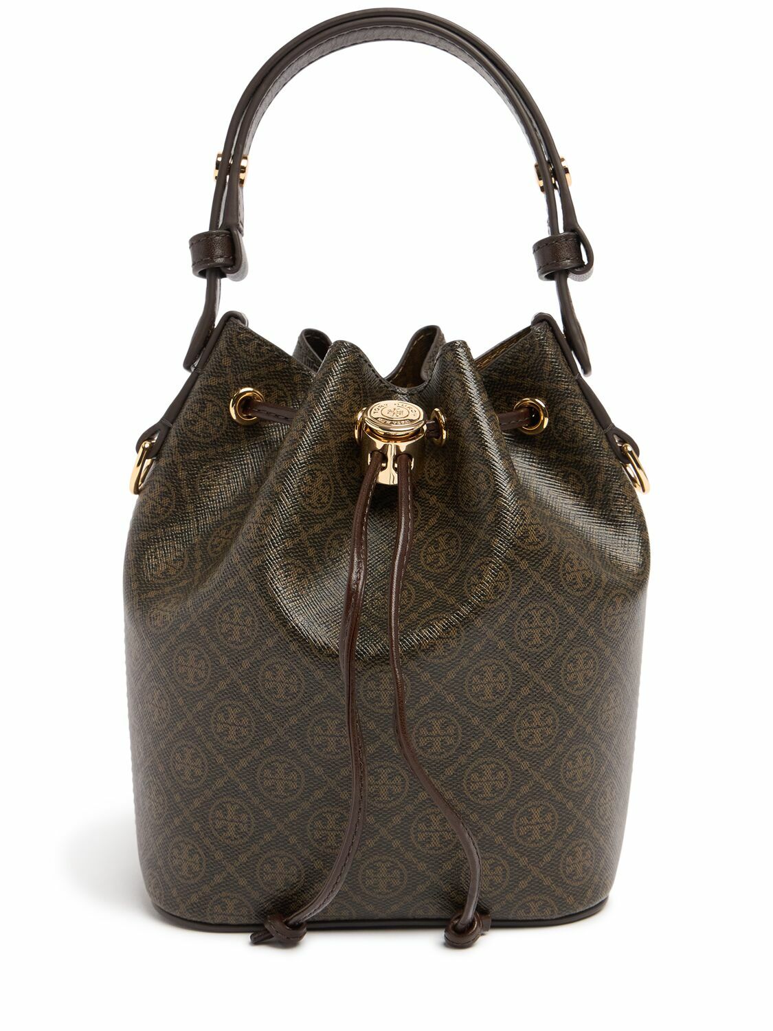T Monogram Coated Canvas Bucket Bag