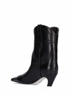 KHAITE - 50mm Dallas Leather Ankle Boots