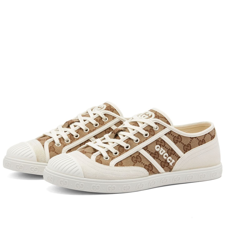 Photo: Gucci Men's Nyal Sneakers in White/Brown
