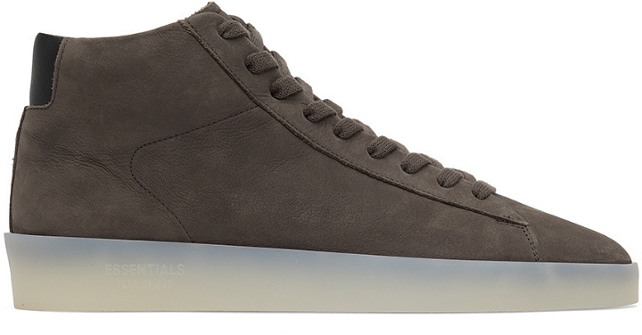 Photo: Fear of God ESSENTIALS Brown Tennis Mid Sneakers