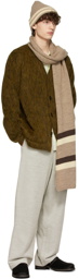 Our Legacy Beige Striped Ivy Scarf