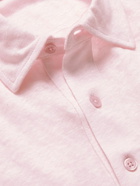 Orlebar Brown - Sebastian Slim-Fit Linen-Jersey Polo Shirt - Pink