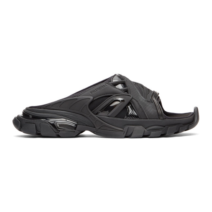 靴 Balenciaga Track Slide Sandal Black 40 Balenciaga Black Track Slide Sandals Balenciaga