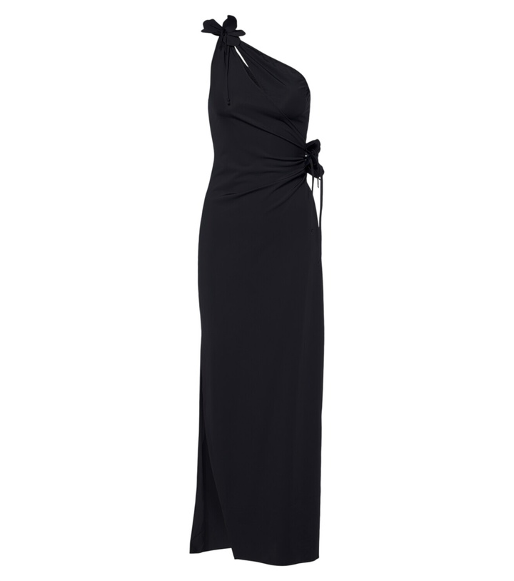 Photo: Coperni Floral-appliqué asymmetric cocktail dress