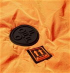 Off-White - Oversized Garment-Dyed Padded Shell Bomber Jacket - Orange