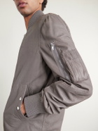Rick Owens - Leather Bomber Jacket - Gray