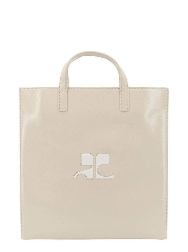 Photo: Courreges Heritage Naplack Beige Womens Handbag