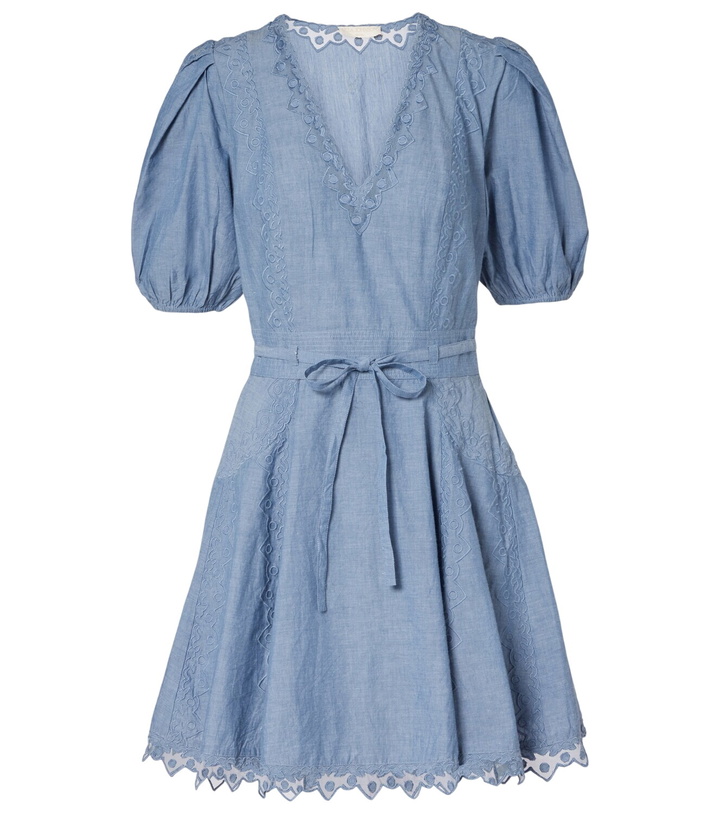 Photo: Ulla Johnson Camila lace-trimmed cotton minidress