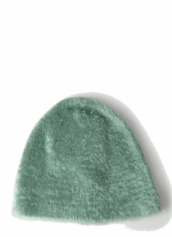 Photo: Silk Beanie Hat in Green