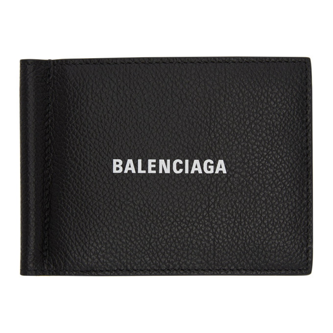 Balenciaga Black and White Cash Bill Clip Wallet Balenciaga