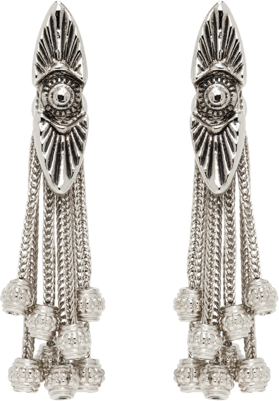Photo: Toga Pulla Silver Metal Motif Earrings