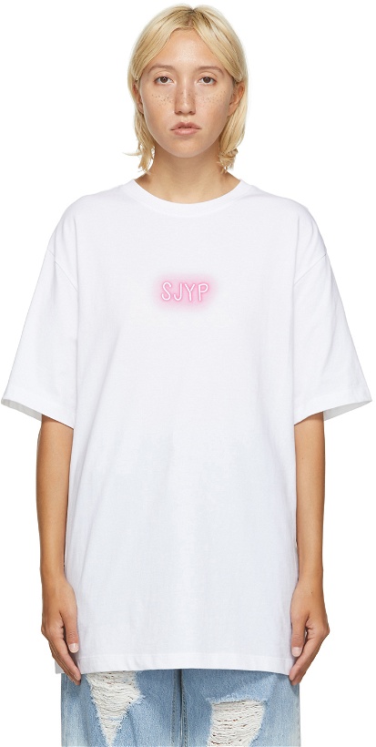 Photo: SJYP White Logo T-Shirt