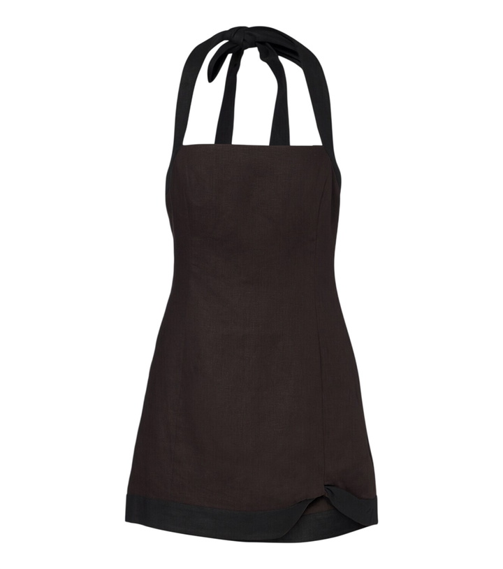 Photo: SIR Linen halterneck minidress