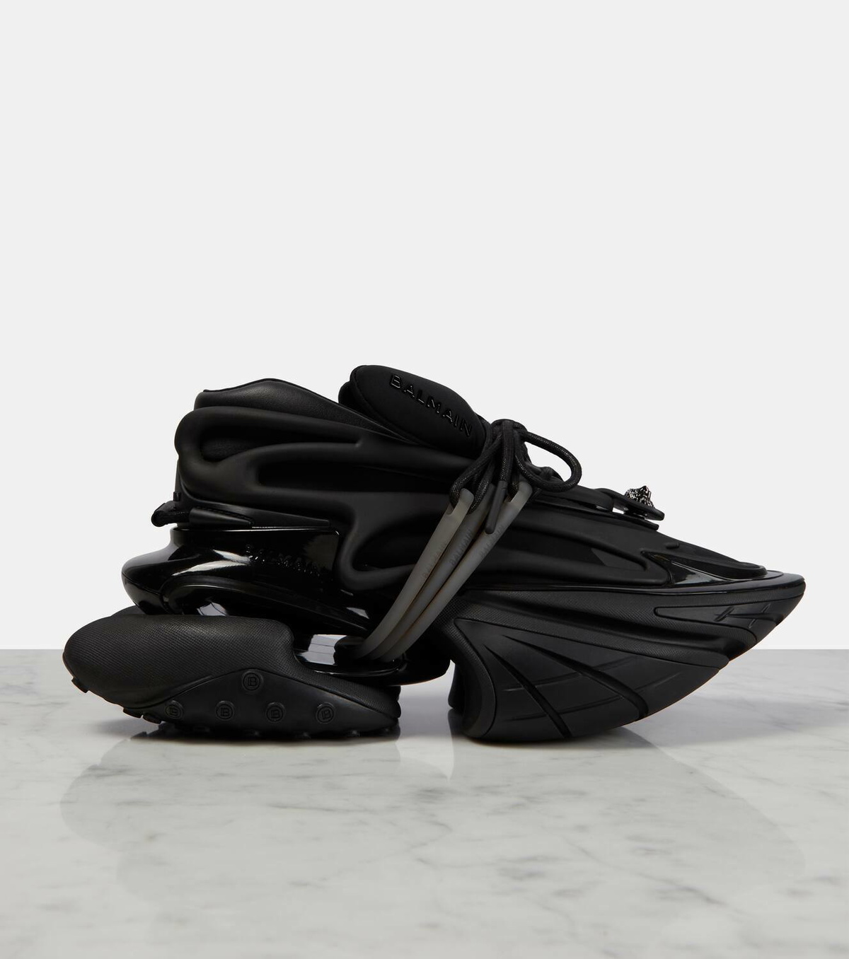 Balmain Unicorn leather-trimmed sneakers Balmain