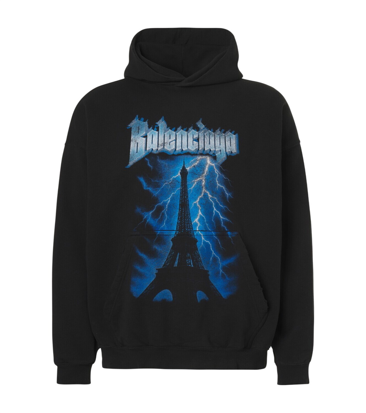 Balenciaga Grey RuPaul Edition Wide Zip-Up Hoodie Balenciaga