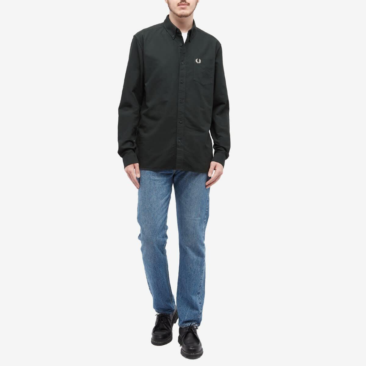 Fred Perry Men's Oxford Shirt in Night Green