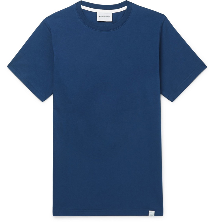 Photo: Norse Projects - Niels Cotton-Jersey T-Shirt - Blue