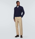 Polo Ralph Lauren Cable-knit cotton and wool half-zip sweater