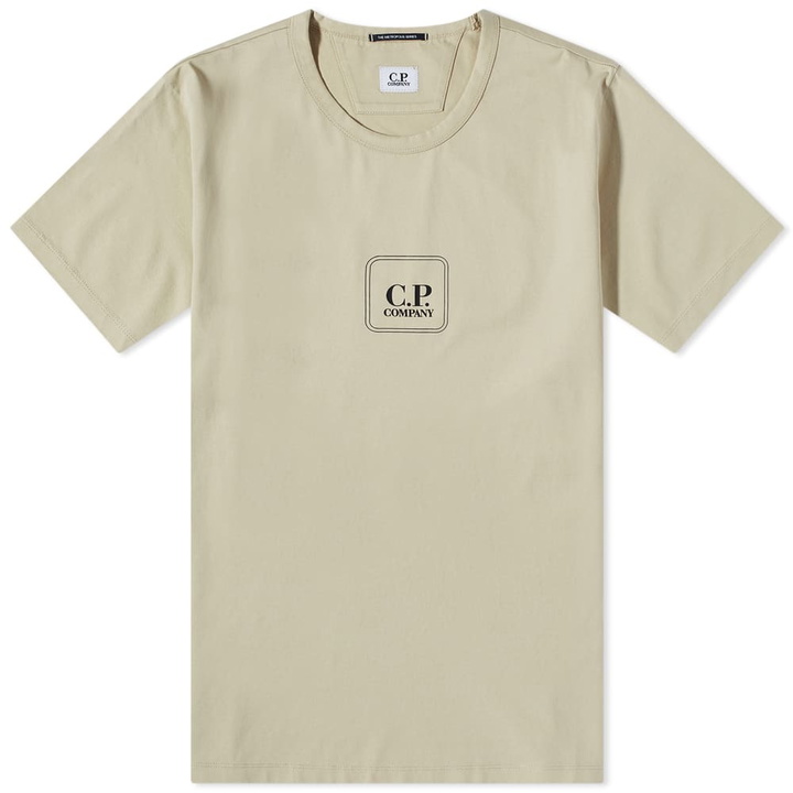 Photo: C.P. Company Men's Metropolis Box Logo T-Shirt in Pelican