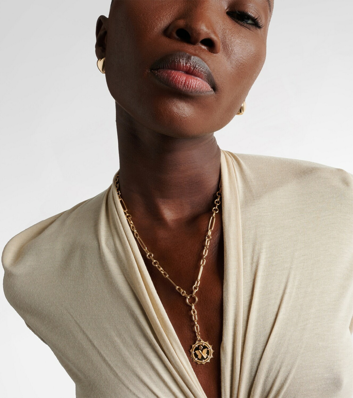 FoundRae Reverie Small 18kt gold pendant necklace with diamonds