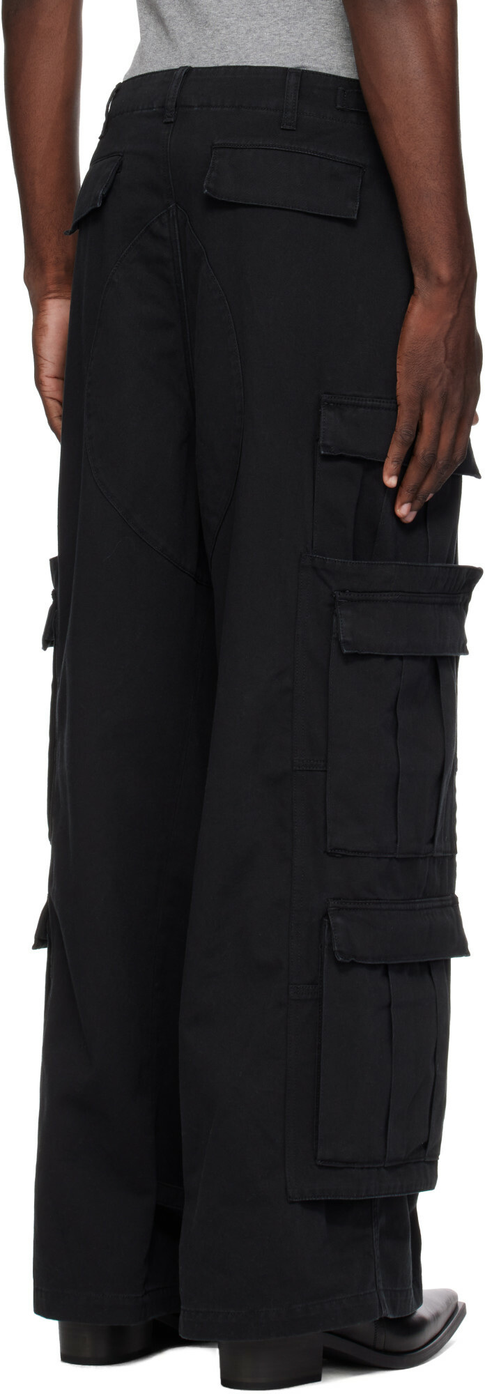 VETEMENTS Black Merged Cargo Pants