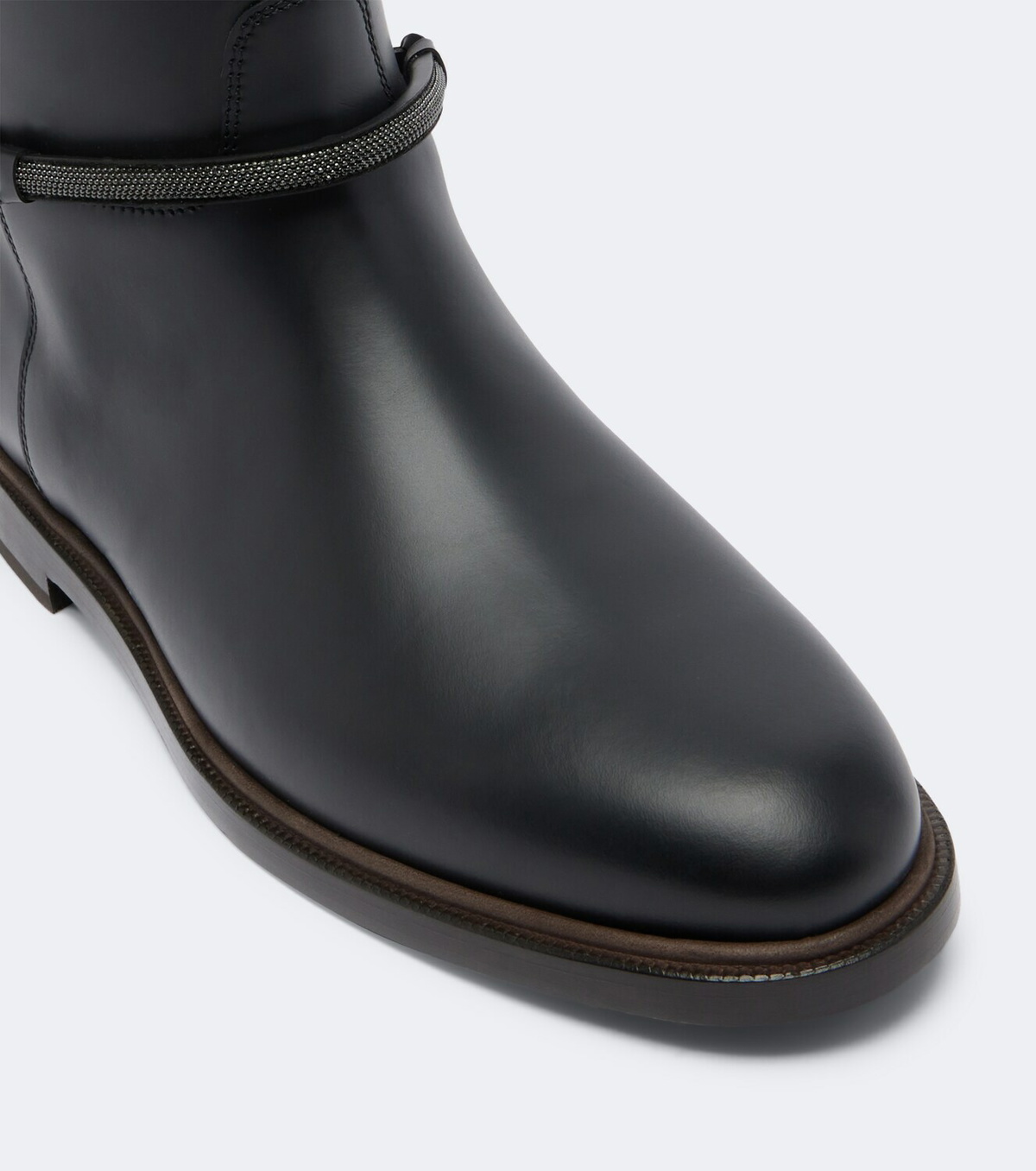 Brunello Cucinelli Monili leather knee-high boots
