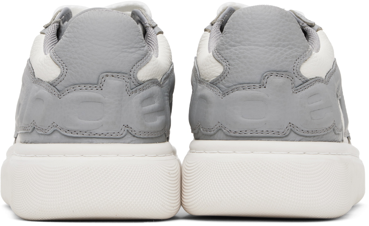 【関税込み】Puff Sneakers - Alexander Wang - Leather - Grey Alexander Wang Gray & White Puff Pebble Leather Sneakers