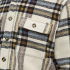 Isabel Marant Men's Ebbazh Check Wool Overshirt in Ecru