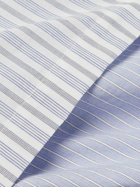 Comfy Outdoor Garment - Layered Striped Cotton-Poplin Shirt - Blue