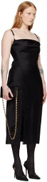 Versace Black Medusa Hardware Midi Dress
