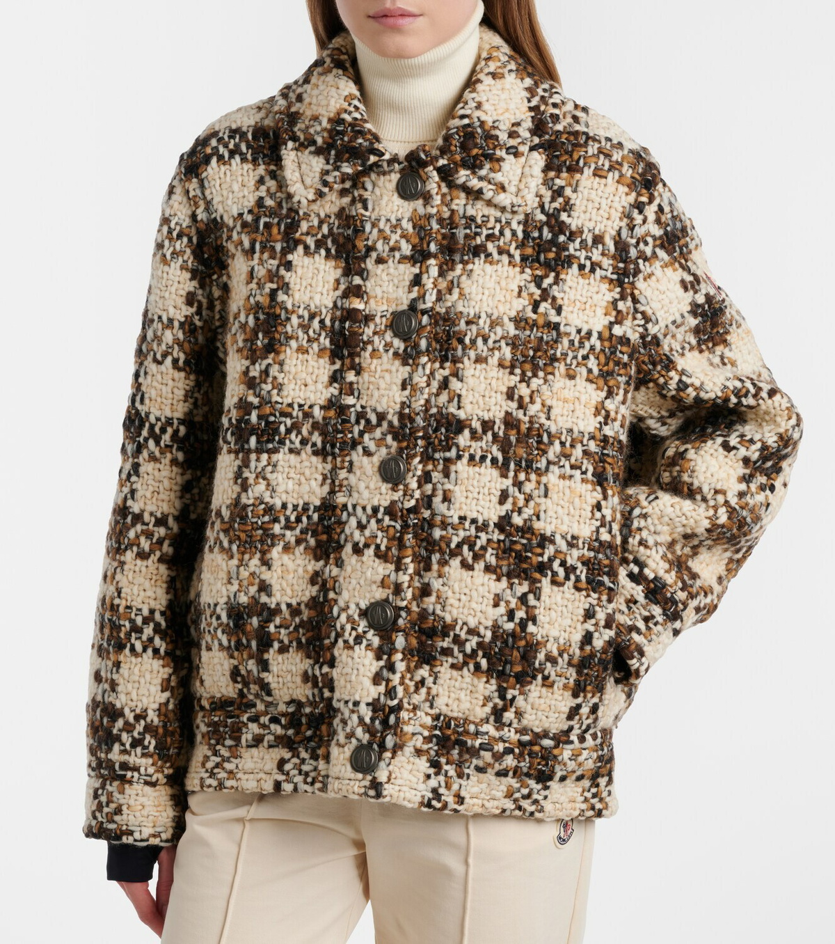 Moncler Grenoble Camlez shearling-trimmed wool down jacket