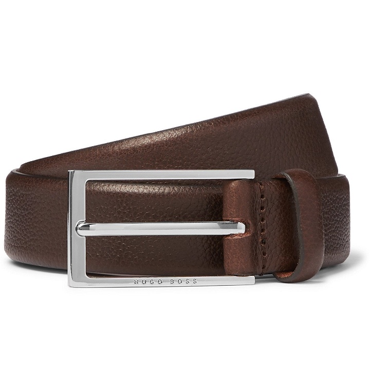 Photo: Hugo Boss - 3cm Carmello Full-Grain Leather Belt - Brown
