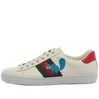 Gucci Men's New Ace Character Sneakers in White