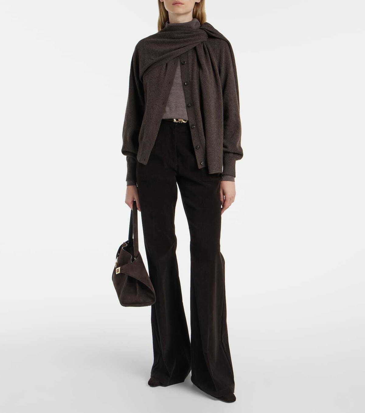 Ferragamo Draped cashmere cardigan