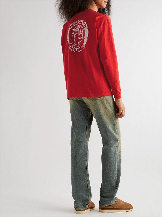 Photo: ERL - Venice Printed Cotton-Jersey T-Shirt - Red