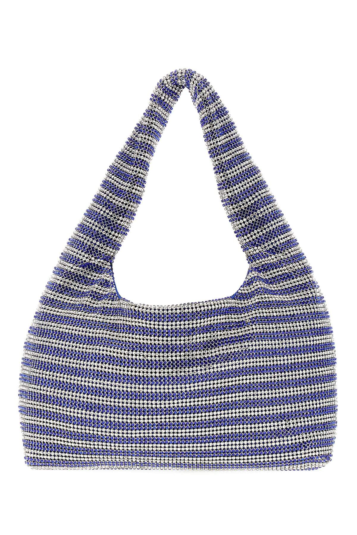 Kara Embellished Fabric Mini Crystal Mesh Shoulder Bag