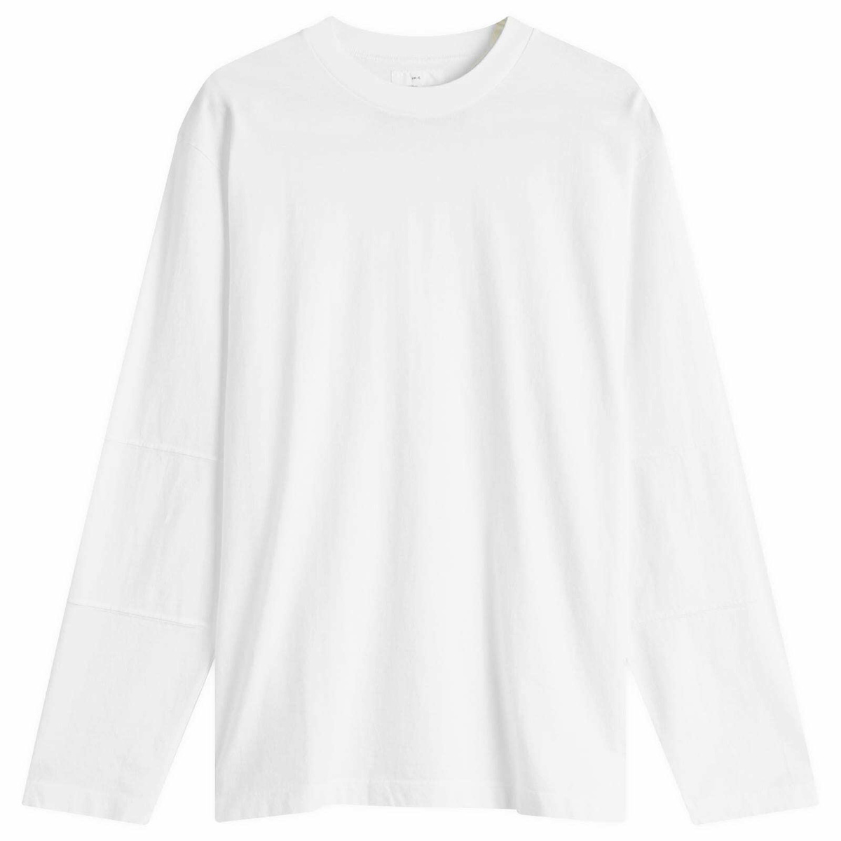 Lady Co. Men's Tripanel Long Sleeve T-Shirt in White
