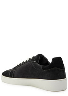 Jude Llow Phlipe Panelled Suede and Corduroy Sneakers Black