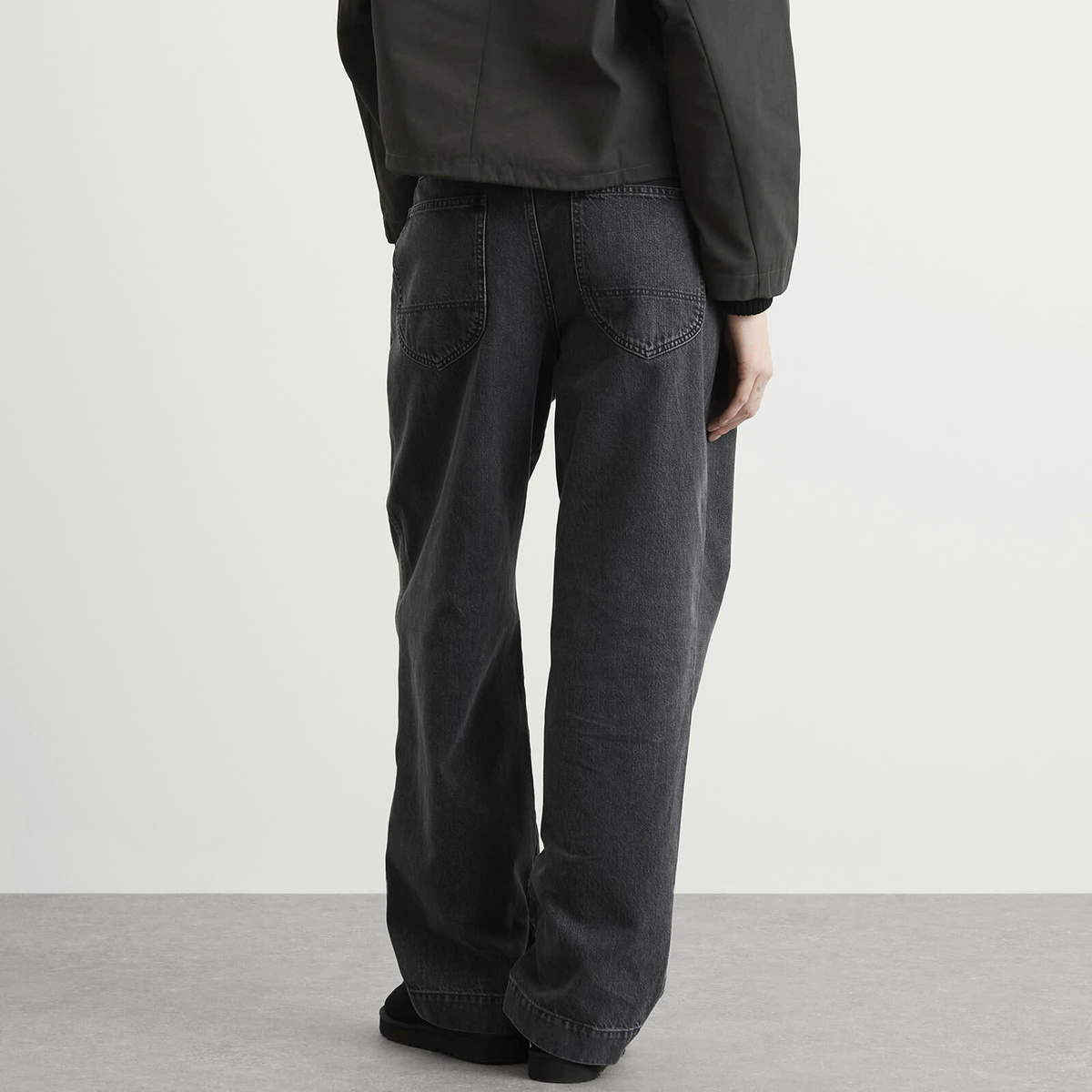 Closed Women's Deni-X Baggy Jeans in Dark Grey