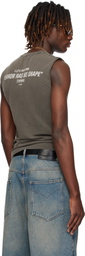 LU'U DAN Gray Sleeveless T-shirt