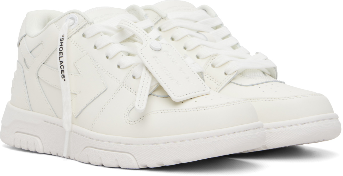Off-White White 'Out Of Office' Calf Leather Sneakers