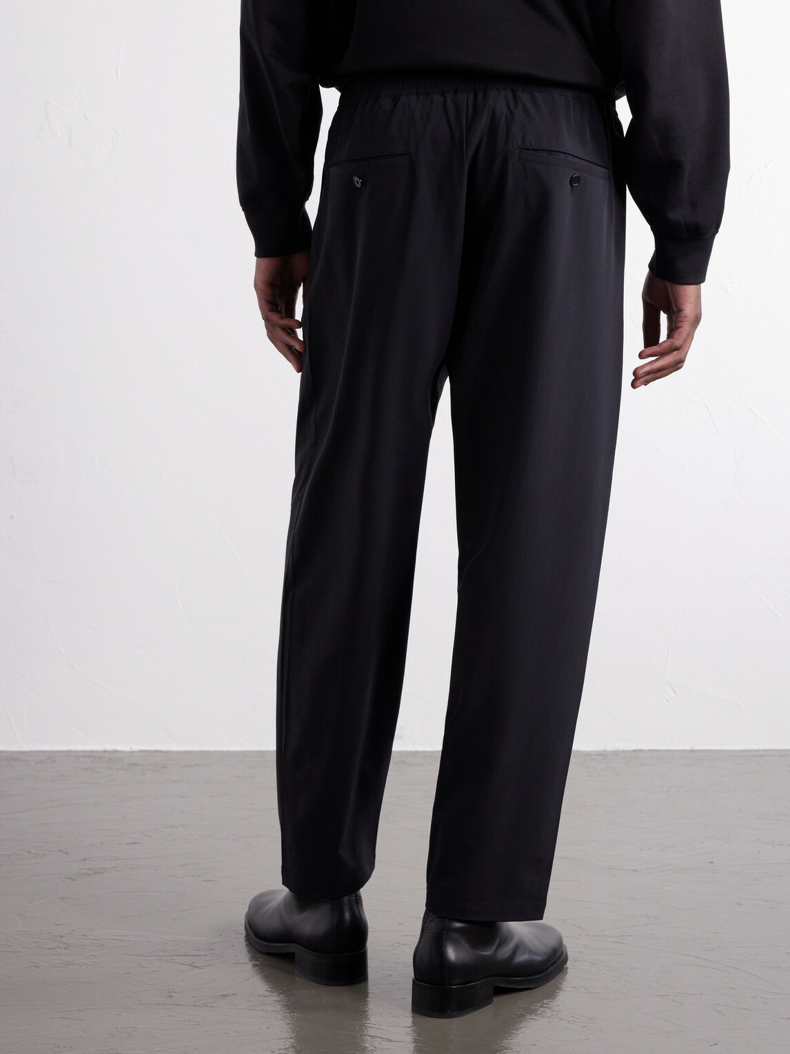 Graphpaper - Wide-Leg Pleated PERTEX® EQUILIBRIUM Trousers - Black