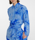 Proenza Schouler - White Label tie-dye silk shirt dress
