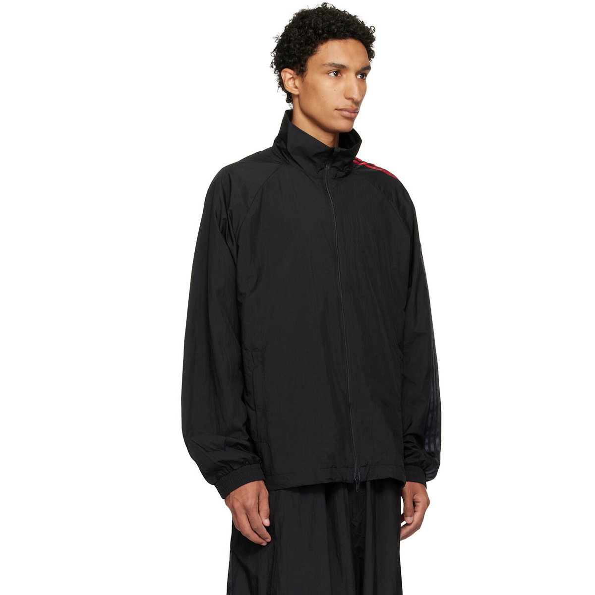 Y-3 Black Gradient 3-Stripes Nylon Track Jacket