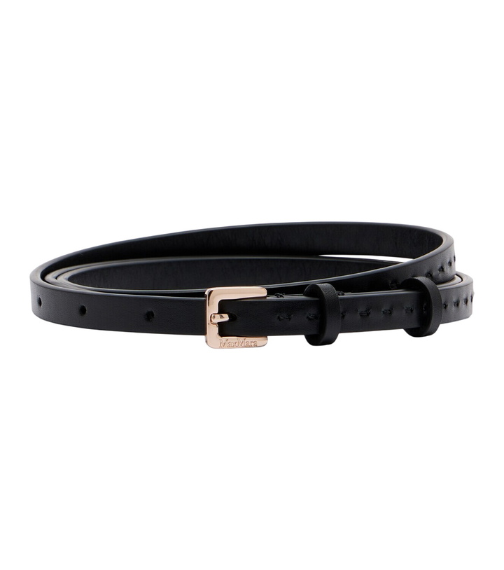 MaxMara Black Suede Leather Wide Belt MaxMara | Accessories | Maxmara Black Suede Leather Belt  main image 2