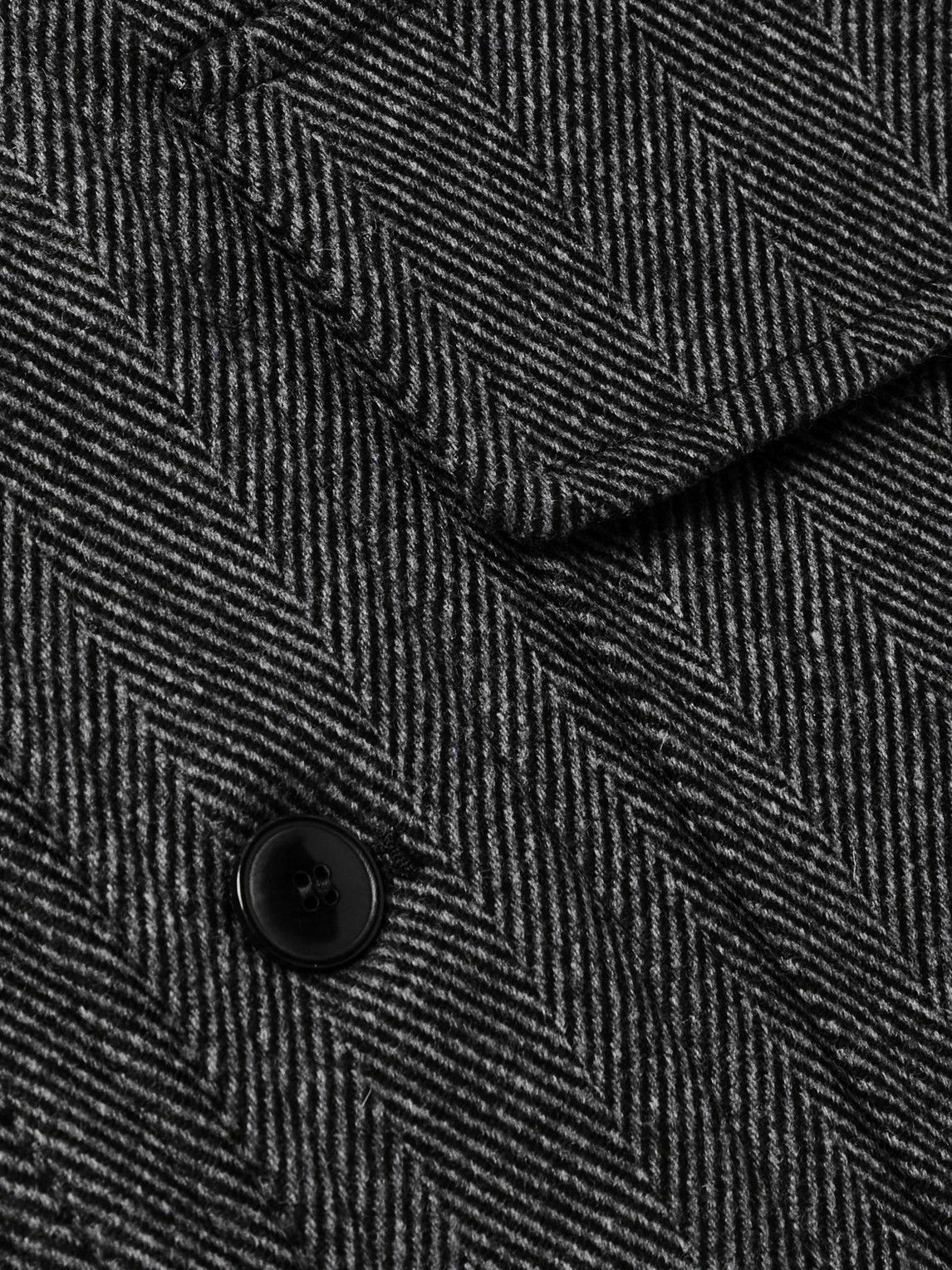MILES LEON - Traveler Herringbone Wool and Cashmere-Blend Shirt Jacket - Gray